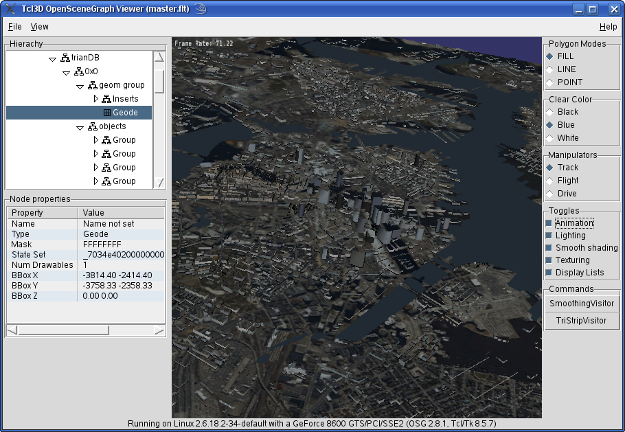 Boston database in osgviewerTk