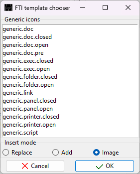 FTI Editor template chooser